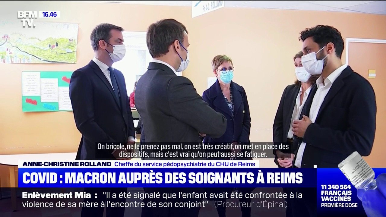 "On bricole, le prenez pas mal (...) mais c'est vrai qu'on peut aussi se fatiguer": À Reims, les soignants s'expriment face à Emmanuel Macron
