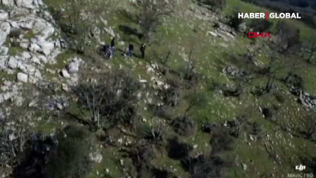Manisa'da drone destekli kaçak kazı operasyonu