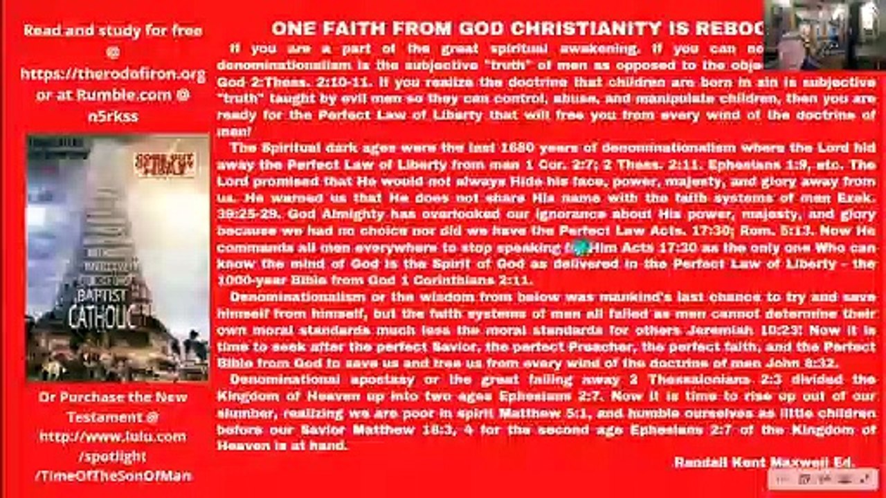 A postcard about the one faith from God Christianity reboot!