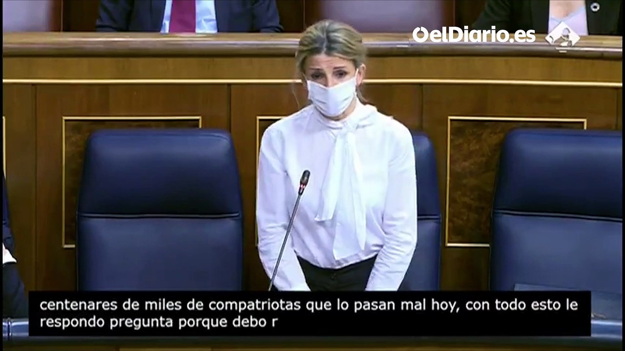 Yolanda Díaz corrige a García Egea y le dice que los "seis millones" de parados fueron con Mariano Rajoy