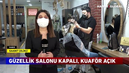 Güzellik salonları kapalı, kuaförler açık