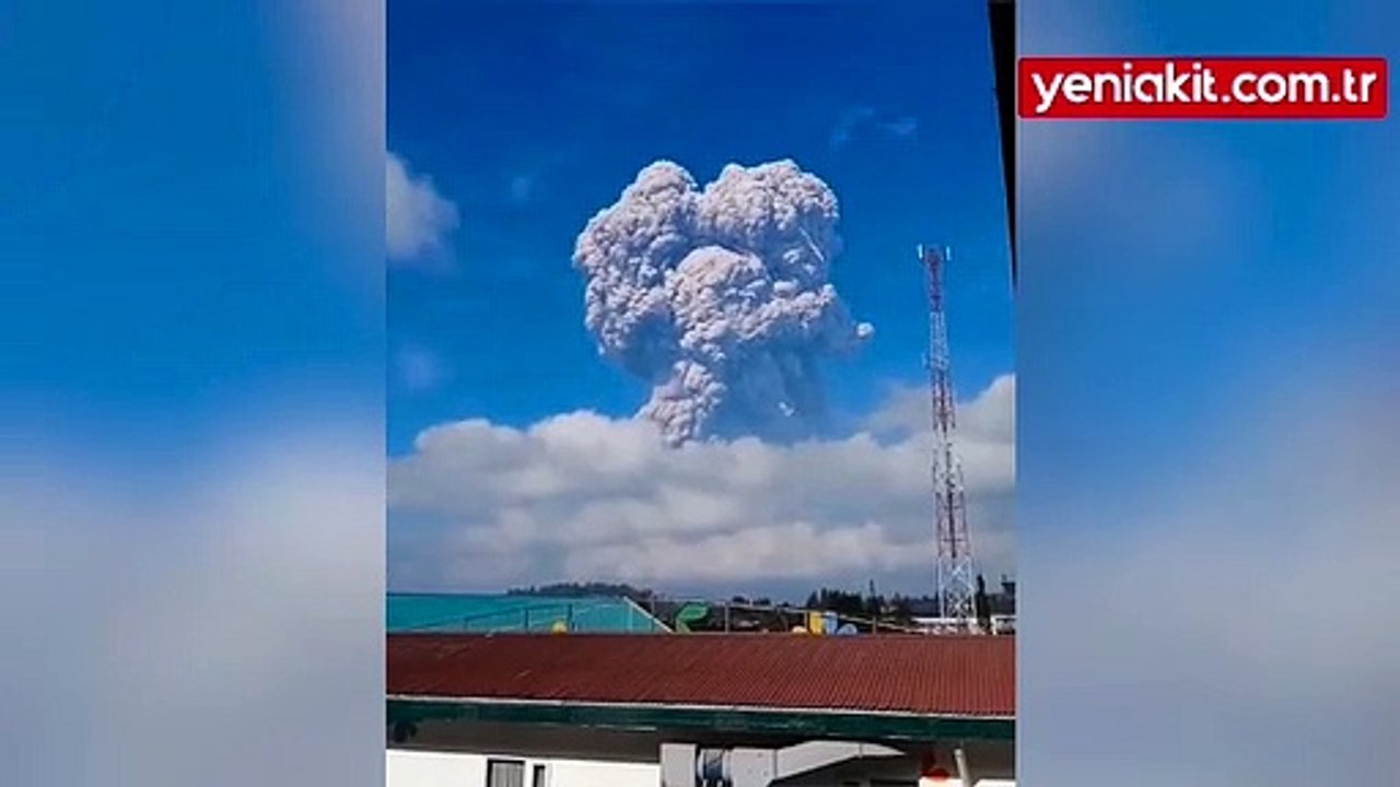 Dev yanardağın korkunç patlama anı böyle kaydedildi