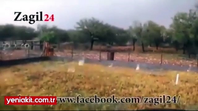 O ülkede tenis topu büyüklüğünde dolu yağdı