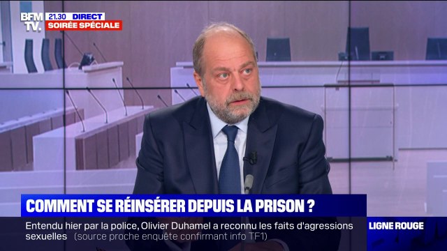 Éric Dupond-Moretti: Il y a 50% de récidive en plus pour les sorties sèches de prison, sans accompagnement