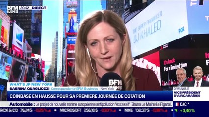 What's up New York : Coinbase en hausse pour sa première journée de cotation - 14/04
