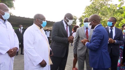 Le Ministre de la Santé Pierre Demba visite le CHU de Cocody à Abidjan