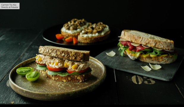 Tres sándwiches deliciosos para el almuerzo o la cena