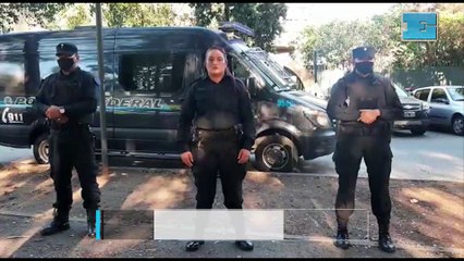 Patrulleros de la Federal recorren la provincia con  mensajes de medidas preventivas contra el COVID