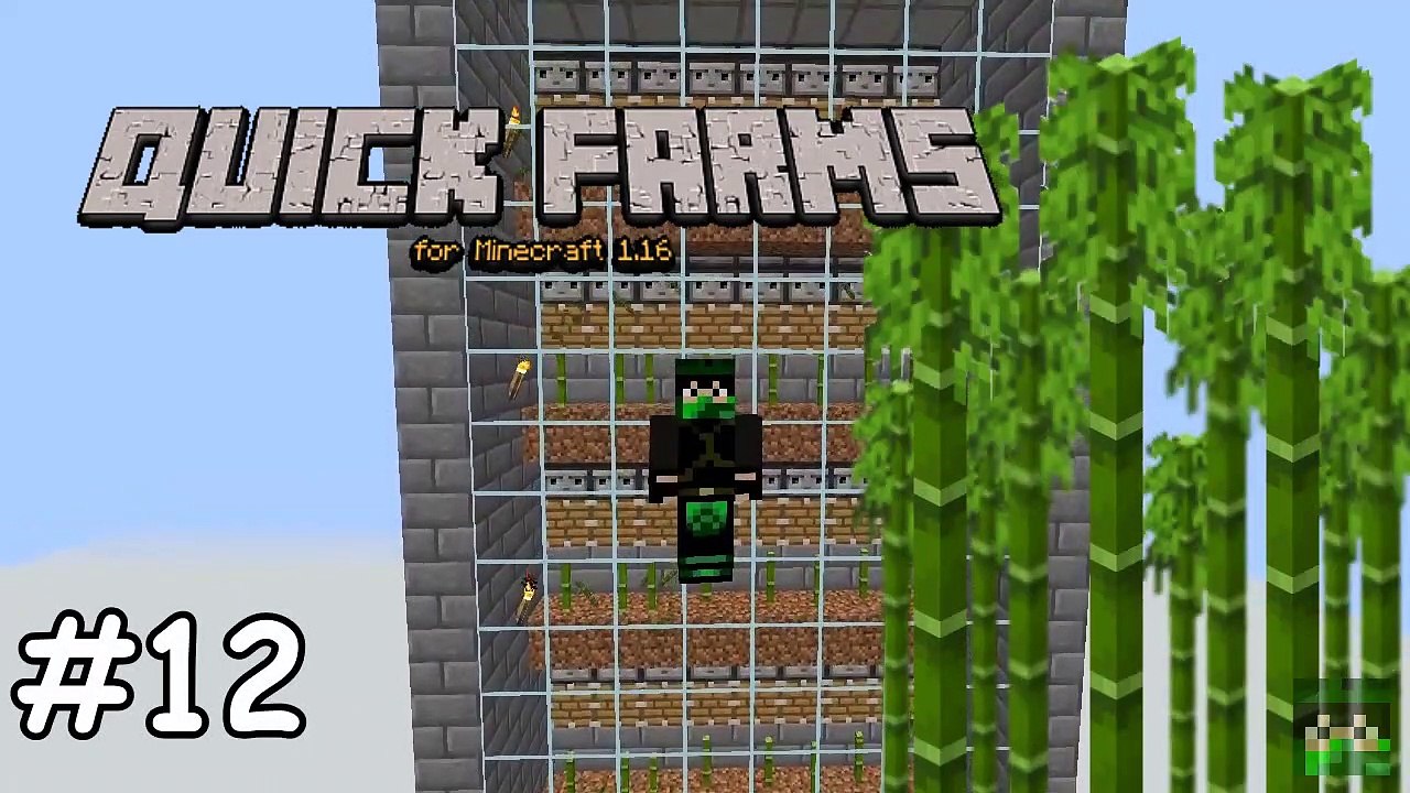 Fully Automatic Afk Bamboo Farm [Quick Farms #12 - Minecraft 1.16] - video  Dailymotion