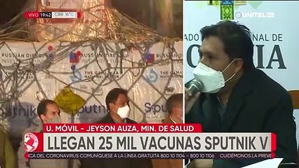 Bolivia recibe un lote de 25 mil dosis de la vacuna Sputnik V