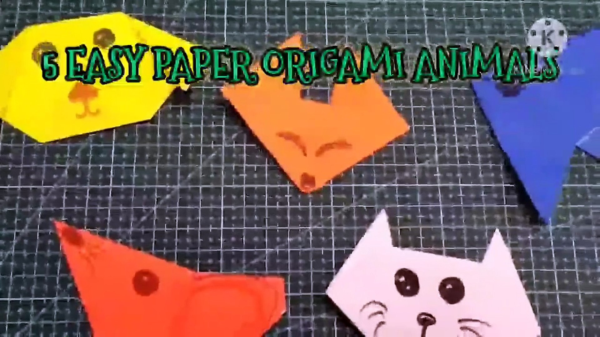 5 Easy Paper Origami Animals | Easy Origami For Kids | Craft Idea | Paper  Craft With Tarang. - video Dailymotion
