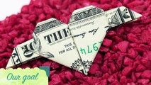 Dollar Origami Heart With Wings ❤️ Wedding Money Gift Idea