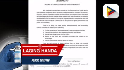 #LagingHanda | DPWH, pumirma ng manifesto na layong sugpuin ang korapsyon sa gobyerno