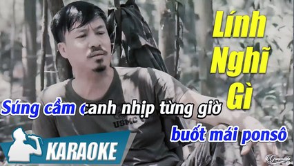Lính Nghĩ Gì Karaoke Quang Lập (Tone nam)  Nhạc Vàng Bolero Karaoke