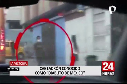 PNP capturó a raquetero El Diablo de México quien asaltaba a transeúntes y pasajeros