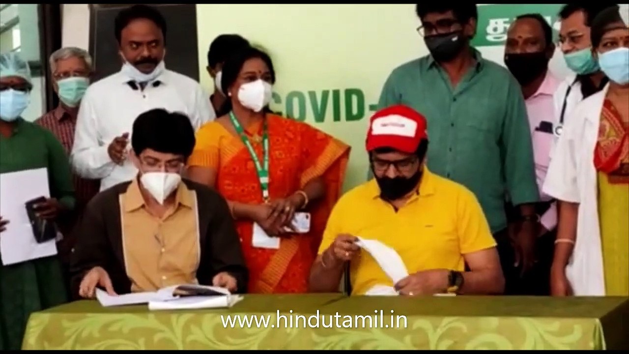 கரோனா தடுப்பூசி போட்டு கொண்ட நடிகர் விவேக் பேட்டி