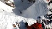 Skier Loses Balance And Falls Downhill During Freestyle Skiing Competition