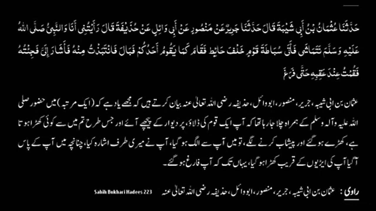 Watch *Hadith 223 Sahih Bukhari*