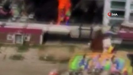 Diyarbakır’da çocuk parkında korkutan yangın