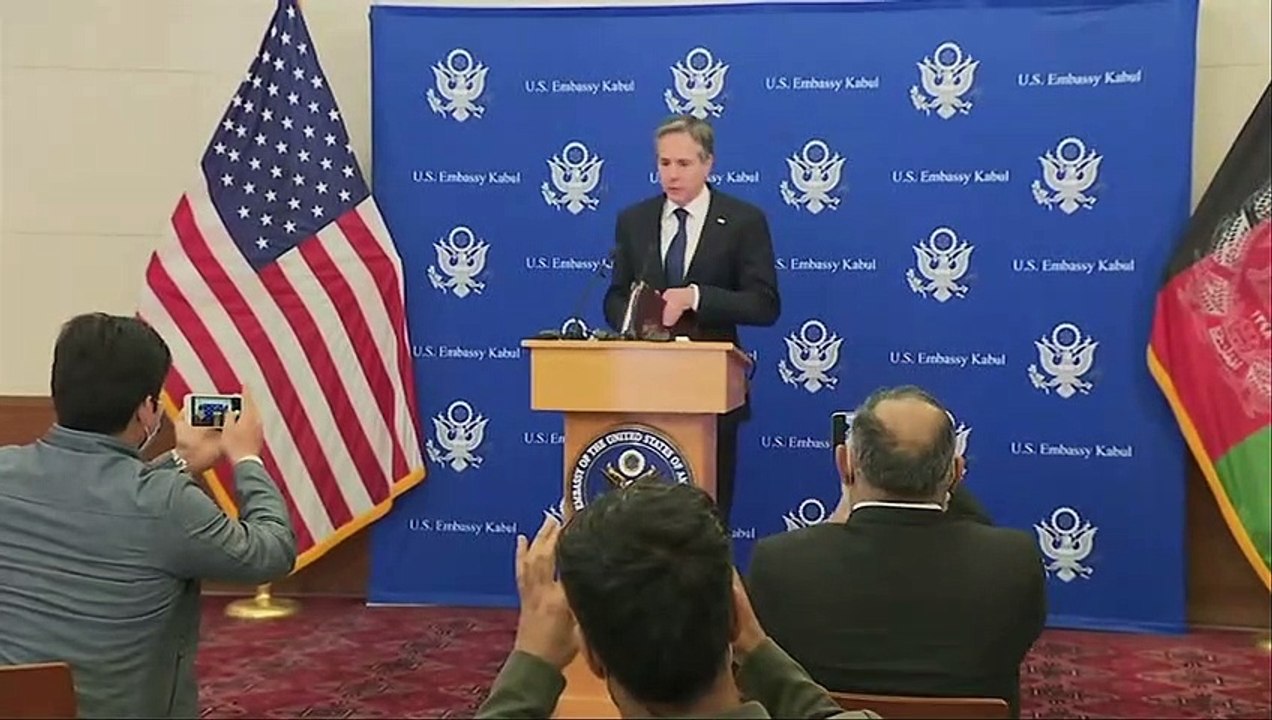 "Estaremos al lado del pueblo afgano" a pesar de la retirada de tropas, dice Blinken en Afganistán