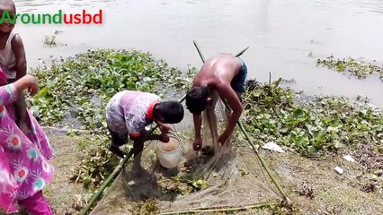 Traditional cast net fishing in village Rare & Unique Fish Traditional Fishing Techniques