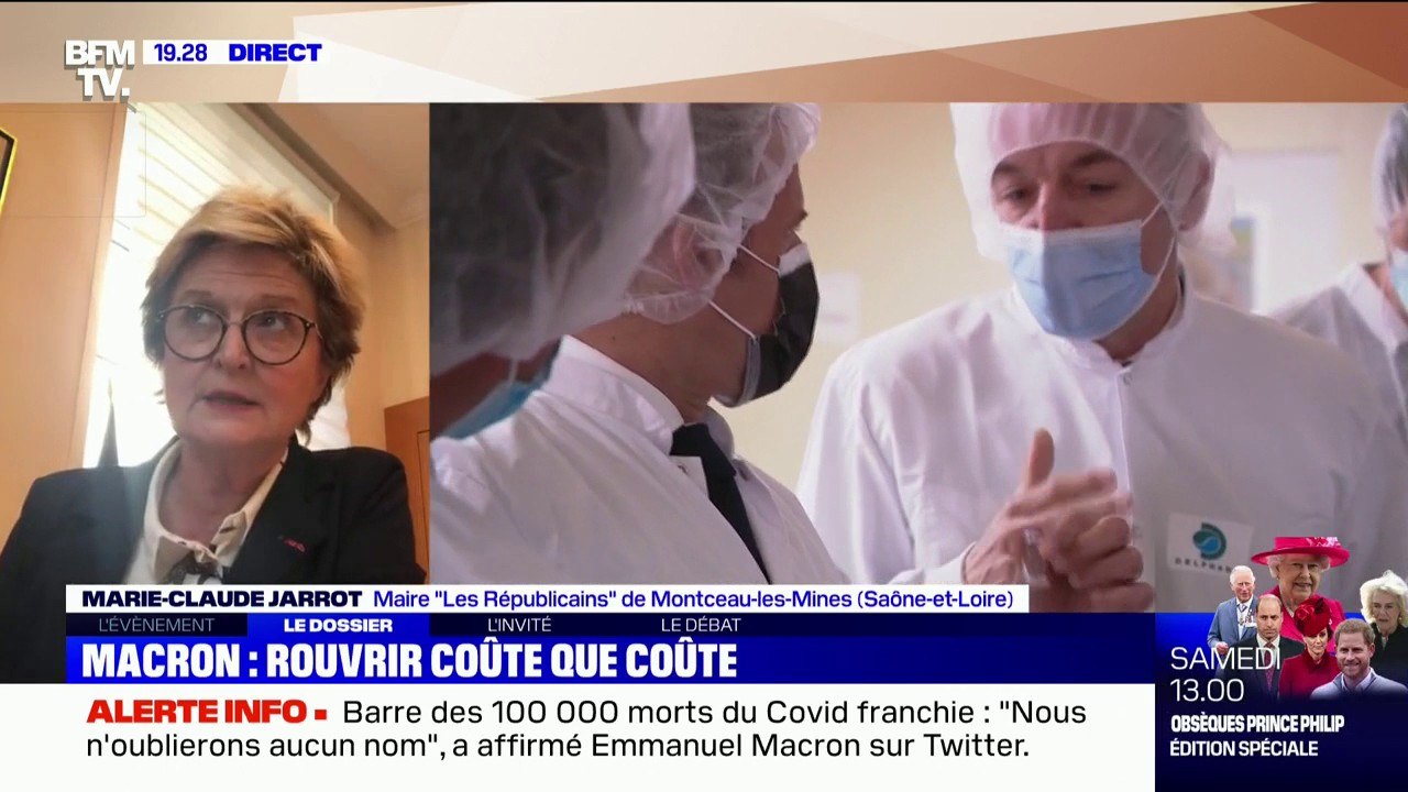 Marie-Claude Jarrot, maire LR de Montceau-les-Mines: "Le Président nous a assuré de la réouverture aux dates qu'il avait fixées préalablement" des écoles, des collèges et des lycées