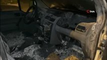 İftira yetişmeye çalışan sürücünün aracı seyir halinde yandı
