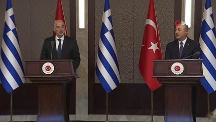 Yunanistan Dışişleri Bakanı Dendias ortak basın toplantısında konuştu