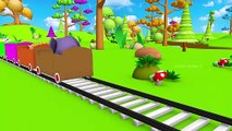 Monkey Train Ride In Forest With Wild Animals Elephant & Tiger | 3D Cartoon Animals Videos