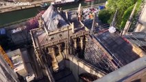 شاهد: ماكرون يزور كنيسة نوتردام في باريس بعد عامين من حريق مدمر