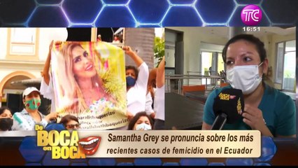 La reacción de Samantha Grey ante los últimos casos de femicidios