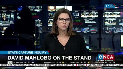 David Mahlobo on the stand at Zondo Commission