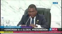 Mozambican president Filipe Nyusi speaks on terrorism