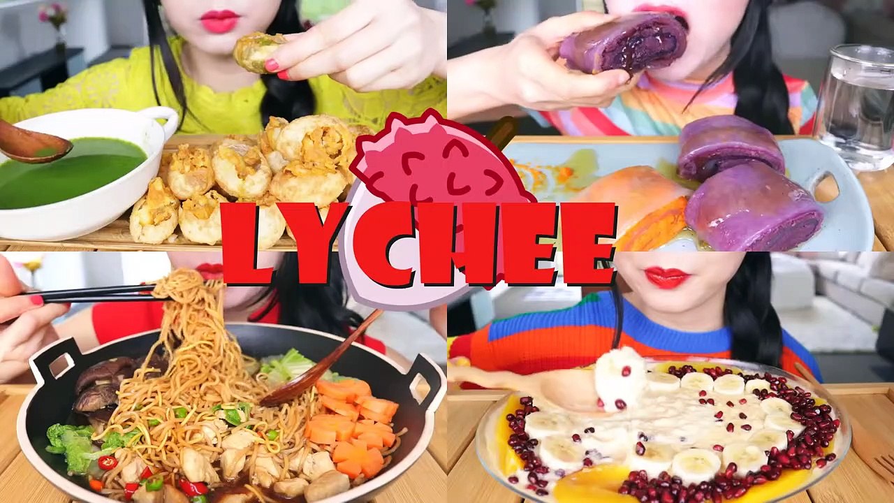 Asmr Spicy Black Bean Noodles | Cheesy Noodles | Veggie Side Dishes | Eating Sounds | No Talking