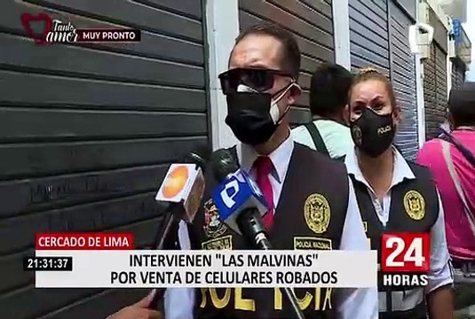 Policía intervino Las Malvinas y detienen a miembros de banda que compraba celulares robados