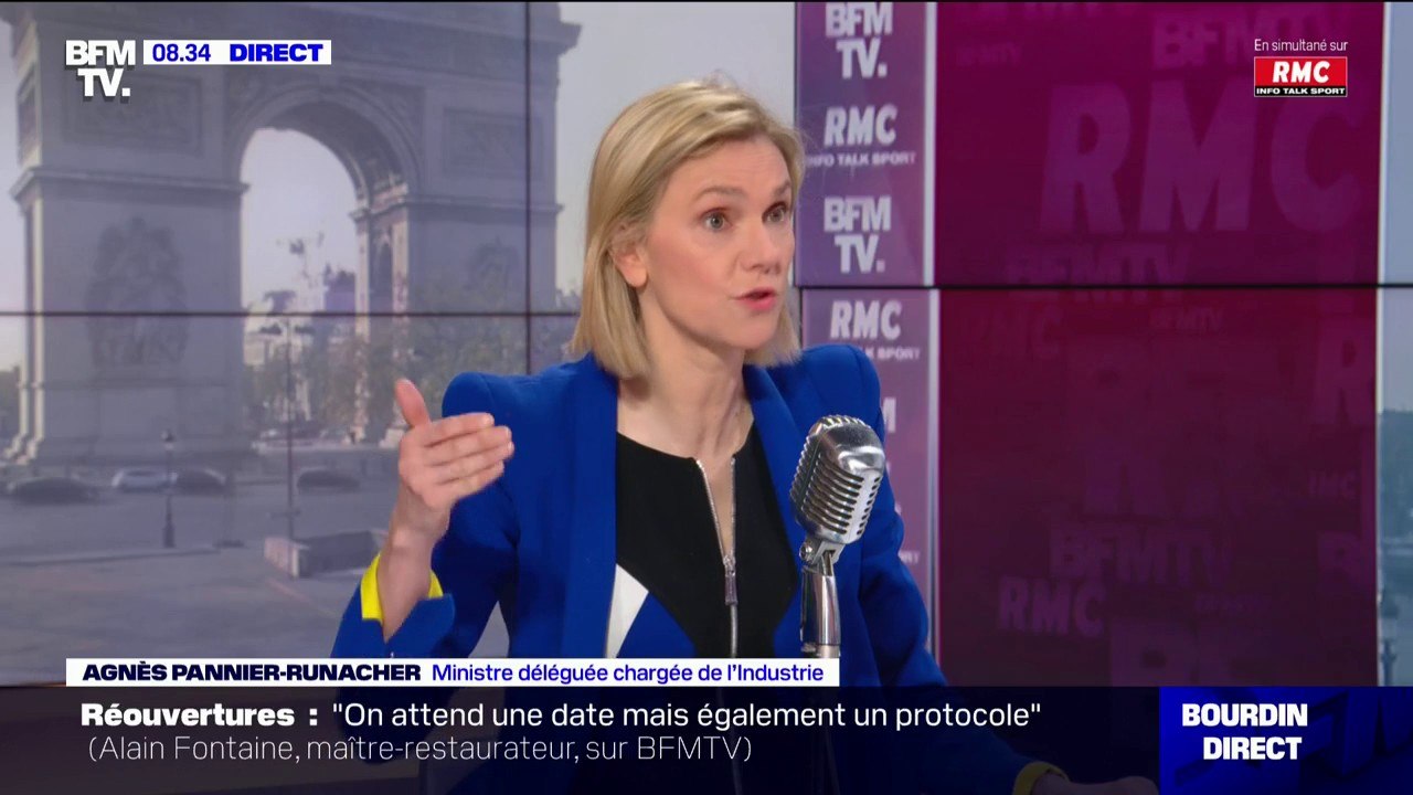 Agnès Pannier-Runacher : "Nous travaillons sur des protocoles sanitaires pour rouvrir certains lieux vers la mi-mai"