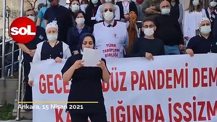 Ankara'da hastanenin kapatılmasına tepki: "Gece gündüz pandemi demeden çalıştık, karşılığında işsiz mi kaldık?"
