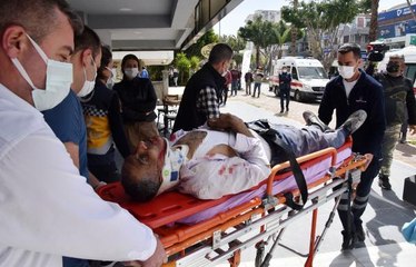 Tadilatta üzerine duvar yıkılan Suriyeli işçi yaralandı