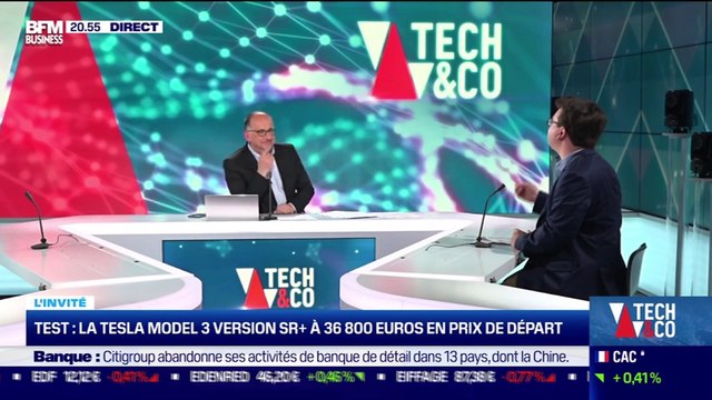 Julien Bonnet (BFM Business) : Test de la Tesla Model 3 version SR+ à 36 800 euros en prix de départ - 15/04