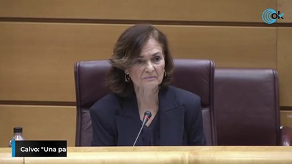 Carmen Calvo: "Una pandemia así no está contemplada en nuestra legislación ordinaria"