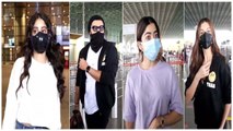 Janhvi Kapoor, Arjun Kapoor, Tara Sutaria & Rashmika Mandanna Snapped At The Airport