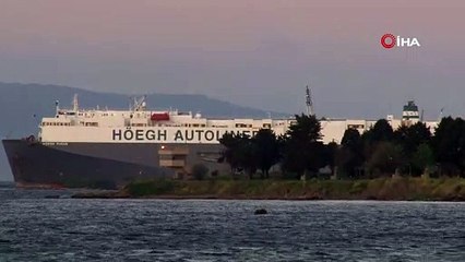 Tuzla'da dev gemi karaya oturdu