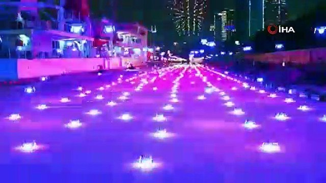 Çin'de bin 500'e yakın drone izleyenlere görsel şölen yaşattı