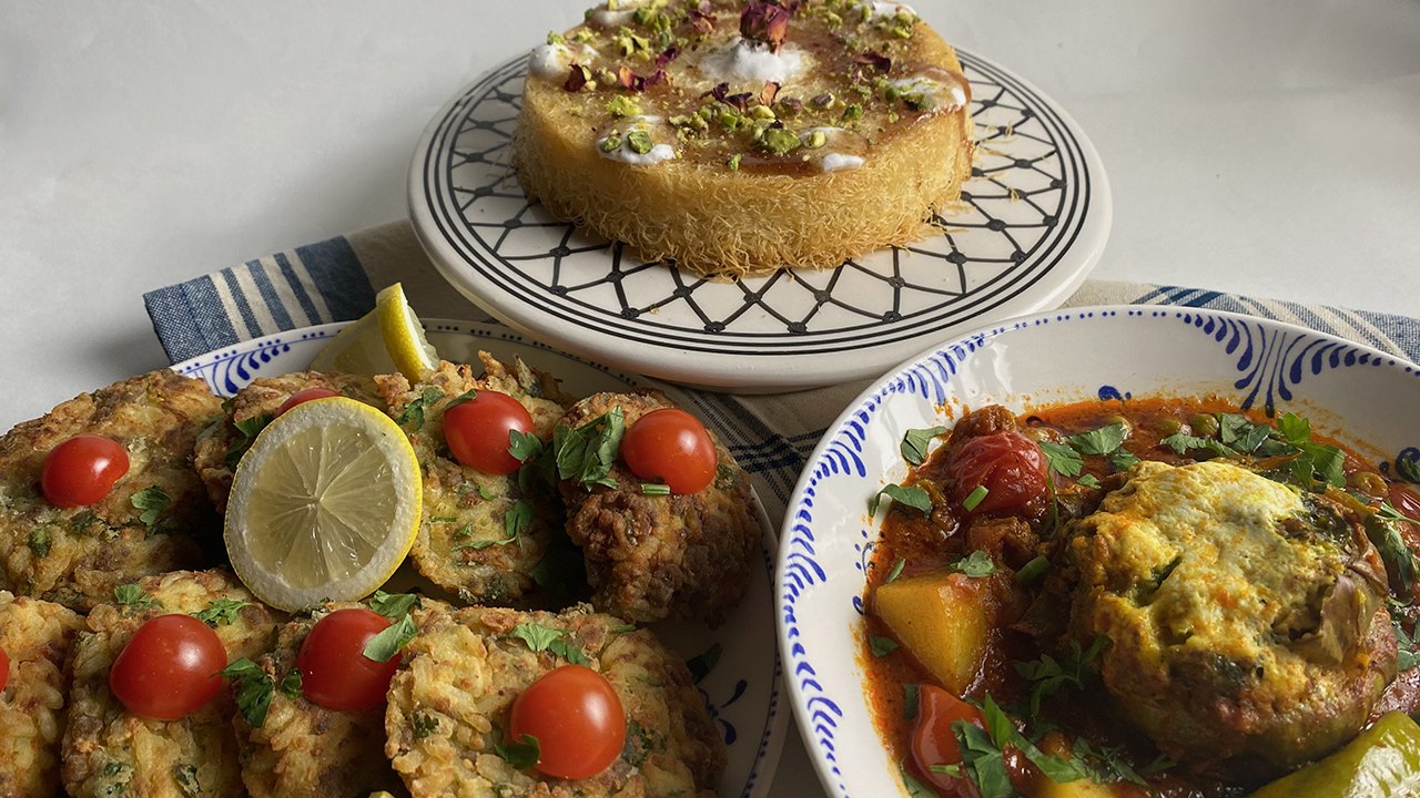 Galettes de riz, Artichauts farcis, Kunafa à la crème - Koujinet Romdhan 4 Ep 07