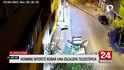 Cae ladrón que intentó robar escalera telescópica en El Agustino