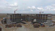 TÜRKİSTAN - Türk firmanın inşa ettiği Türkistan Bölge Hastanesi 2022'de tamamlanacak