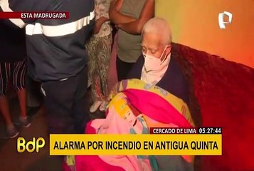 Incendio consume vivienda dentro de una quinta en el Cercado de Lima