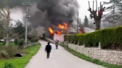 Tek katlı ev alev topuna döndü