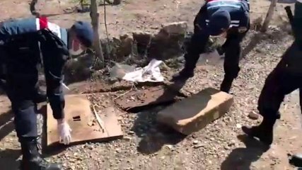 JASAT çalınan malzemeleri sığınakta ele geçirdi