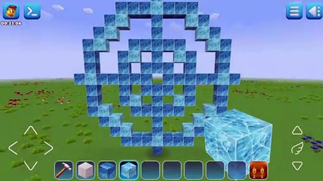 Block Snowflake | Cube Snowflake | Pixel Art Snowflake | Best free minecraft style game - REALMCRAFT
